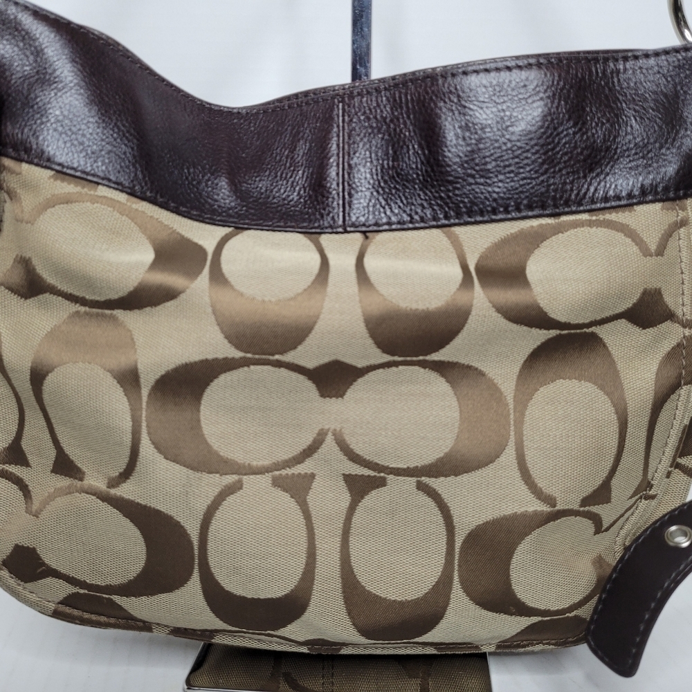 Coach Signature C's Zoe Canvas Hobo J1020-F14708 - Picture 14 of 14